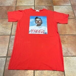 LASSONG VINTAGE COCA COLA SIDE SPLITS TUNIC TEE/Coverup